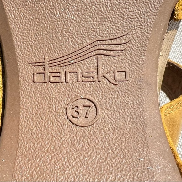 Women’s Dansko Wedge Sandals Leather Slide Shoes 3 Buckle Comfort Size 37 - Picture 12 of 14